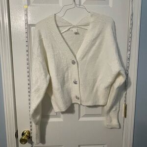 H&M Elegant White Cardigan